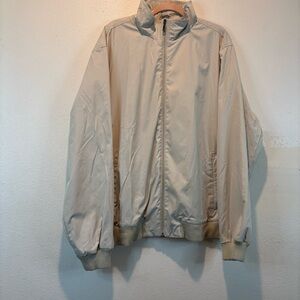Eddie Bauer Bomber Jacket Men’s Beige XL Pockets Zipper